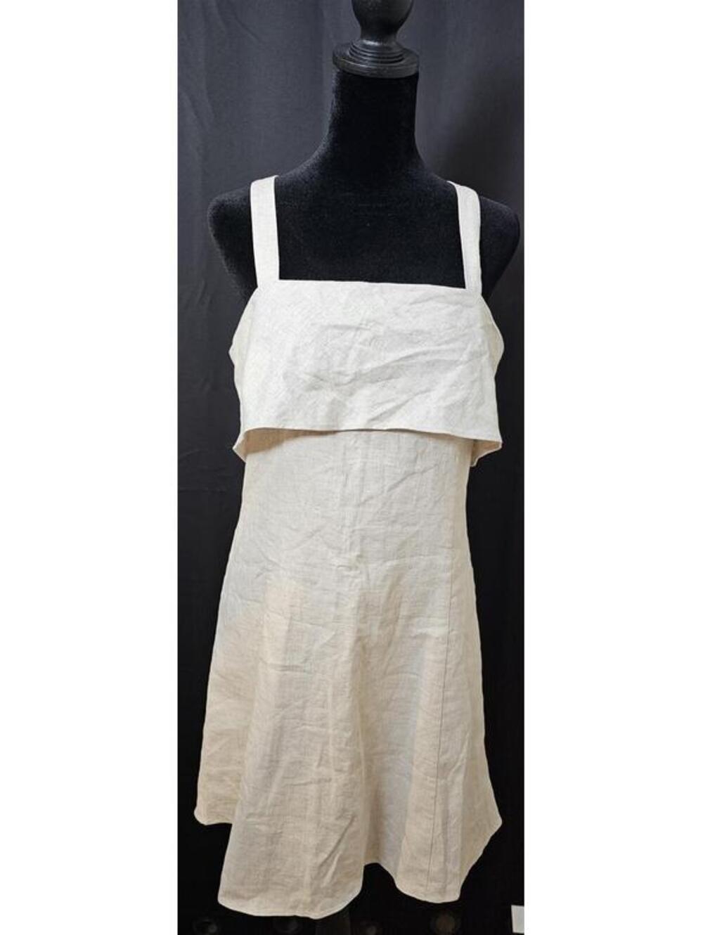 NWT Banana Republic Dress Tan Womens Size 10 Linen